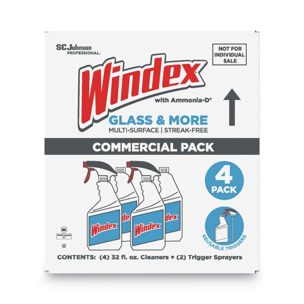 Windex 327171 32 oz Spray Bottle Original Glass Cleaner – Fresh Scent (4/CT) New