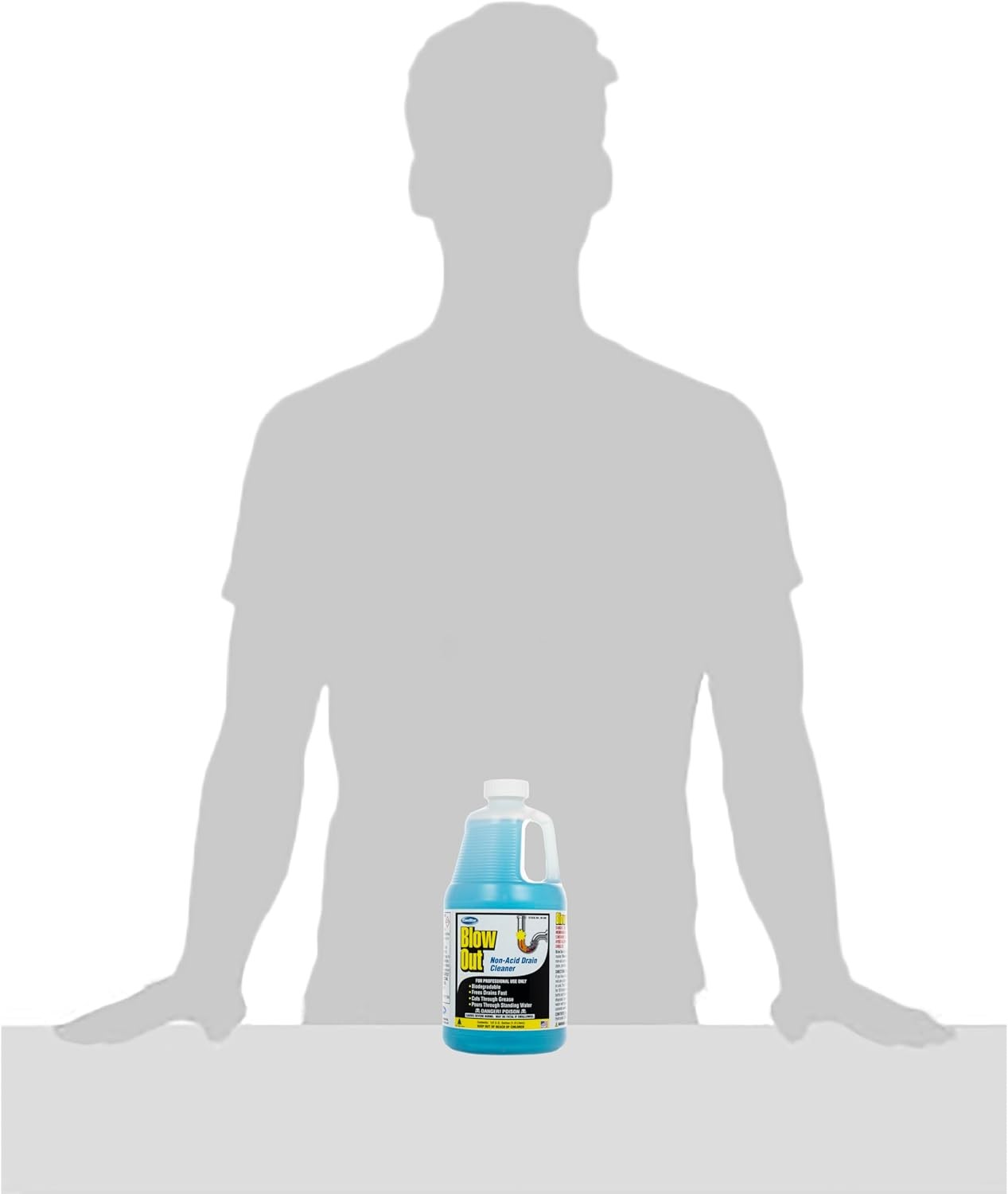 ComStar Blow Out 1/2 Gal Non-Acid Liquid Drain Cleaner for Clogged Drains