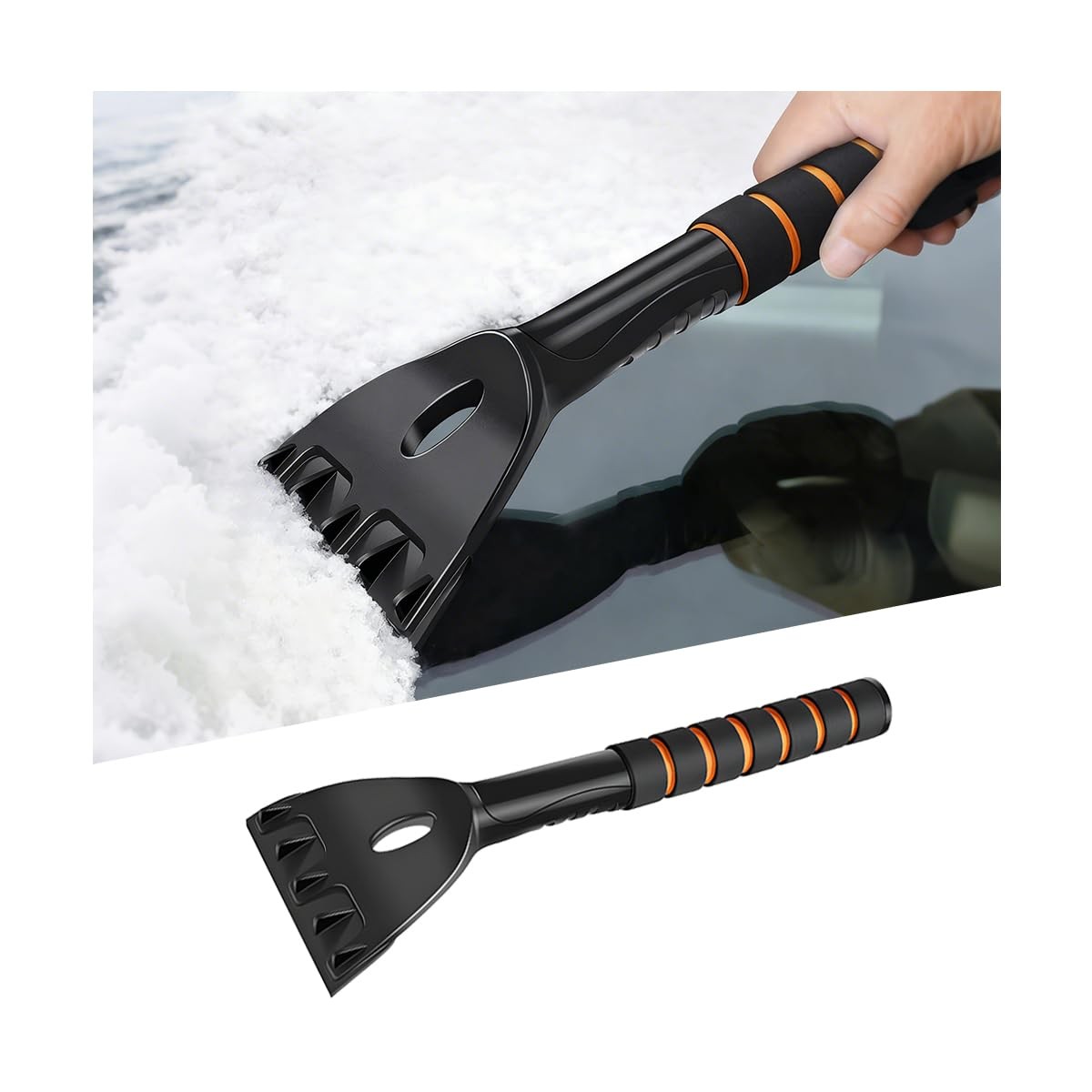 Auto Windshield Ice Scraper with Foam Handle Snow Frost Ice Removal Tool