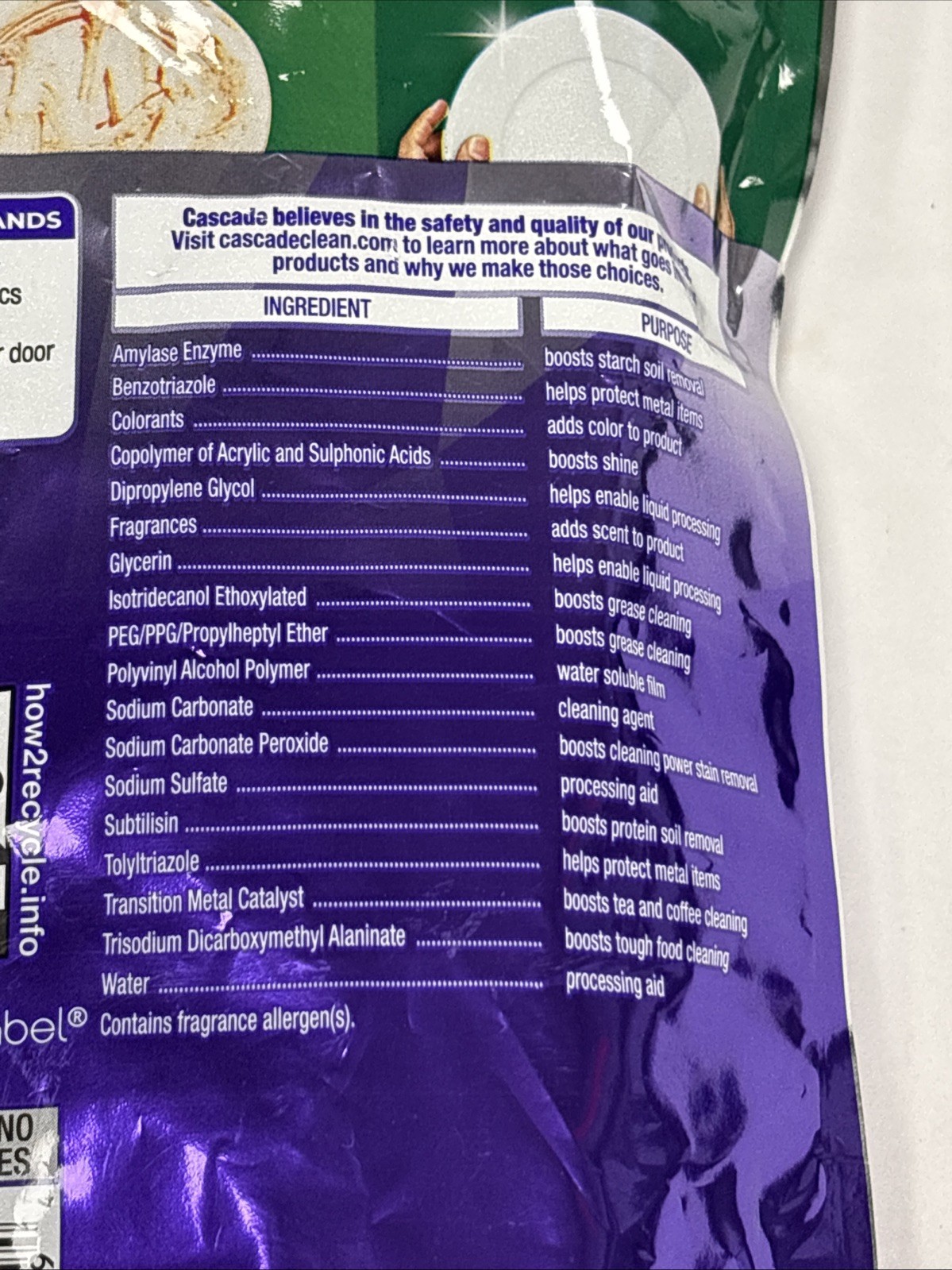 Cascade Platinum Plus 19 Action Pacs Dishwasher Detergent New & Improved 10.7oz
