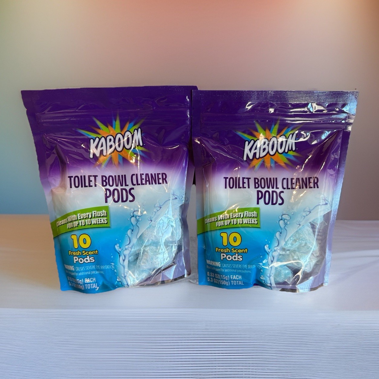 2x KABOOM Fresh Scent Toilet Bowl Pods 20 + Free Automatic Bowl Cleaner Bundle