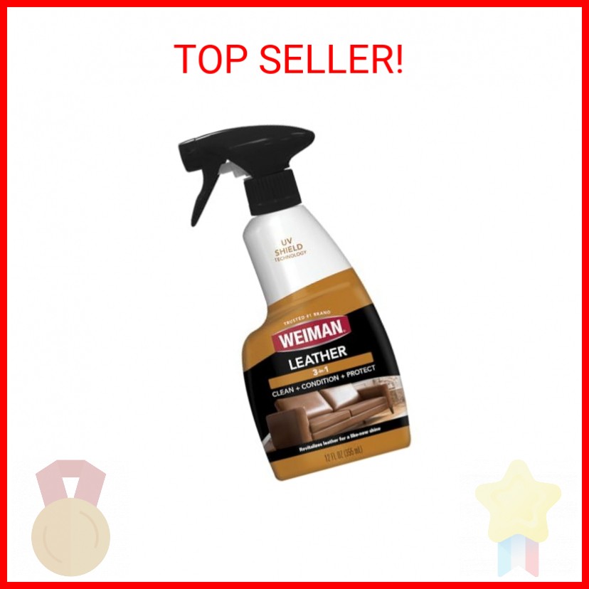 Weiman Leather Cleaner and Conditioner for Furniture – Cleans Conditions and Res