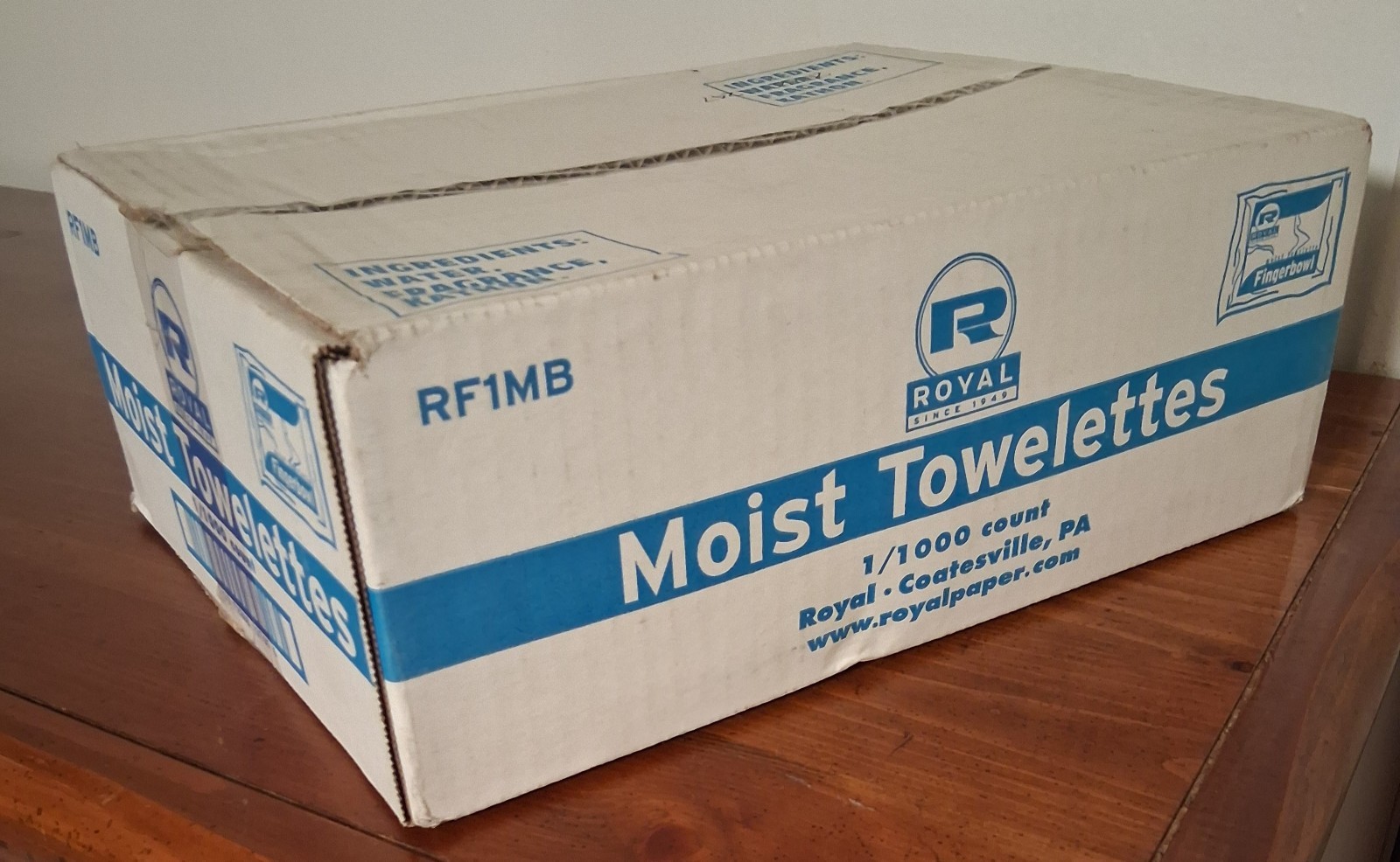Moist Towelettes – 4″ x 6″ White (1000/CT) Royal RF1MB New in Box