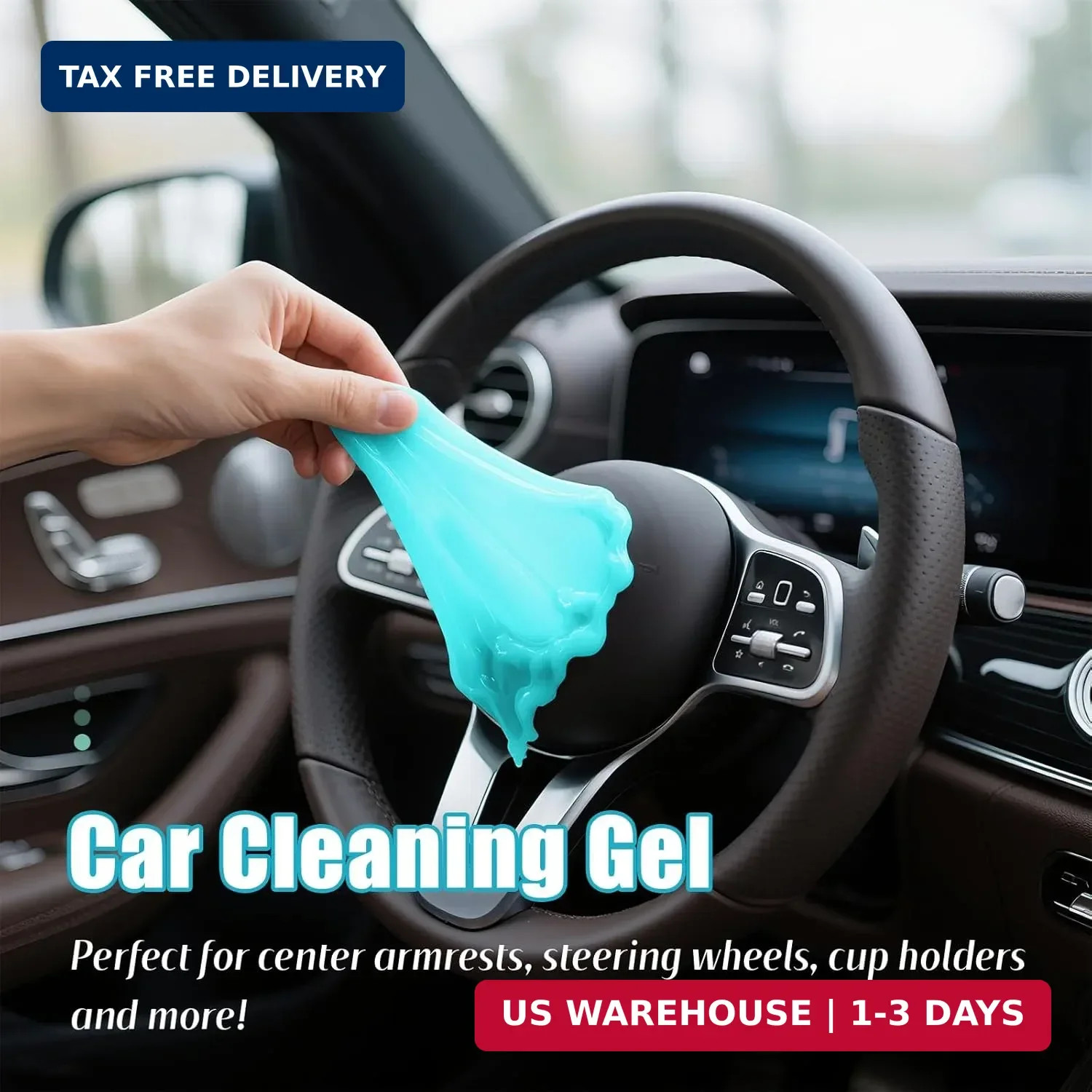 ASFSKY Car Cleaning Gel (Blue,Mint) Cleaning Putty Universal Dust Cleaning Car I