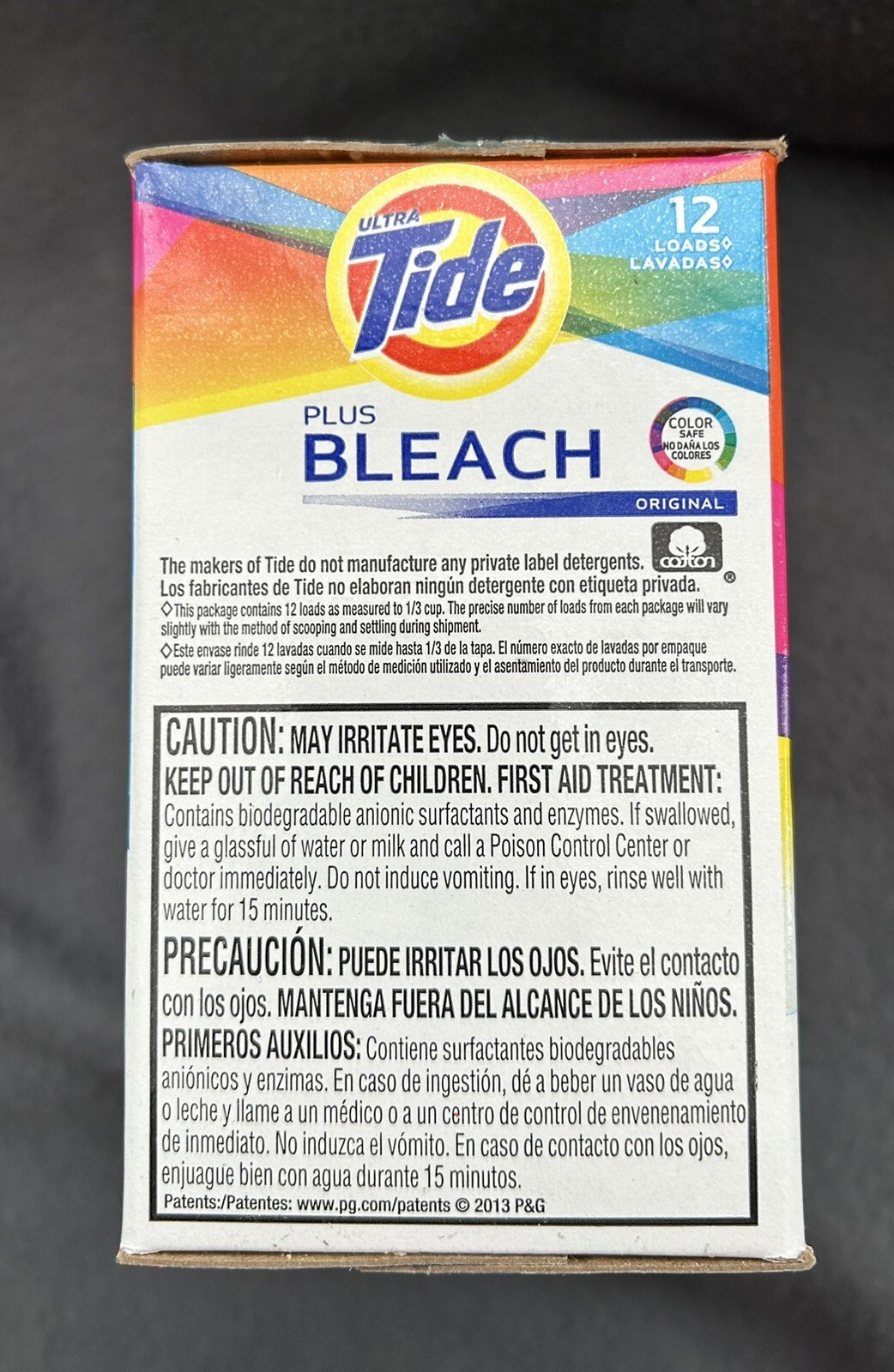 2 Tide Plus Bleach Acti-Lift Crystals Laundry Detergent Powder 21 oz each New