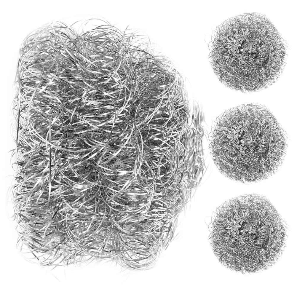 4PCS Stainless Steel Sponges Scrubbers Washing Utensil Cleaner for Pot Bowl Pan