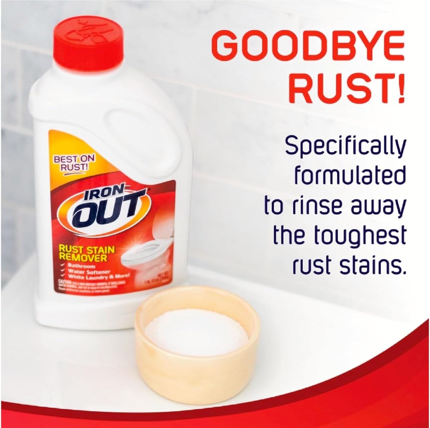 Iron OUT IO30N Rust Stain Remover Powder, 1 lb 12 oz Bottle, 2 Count