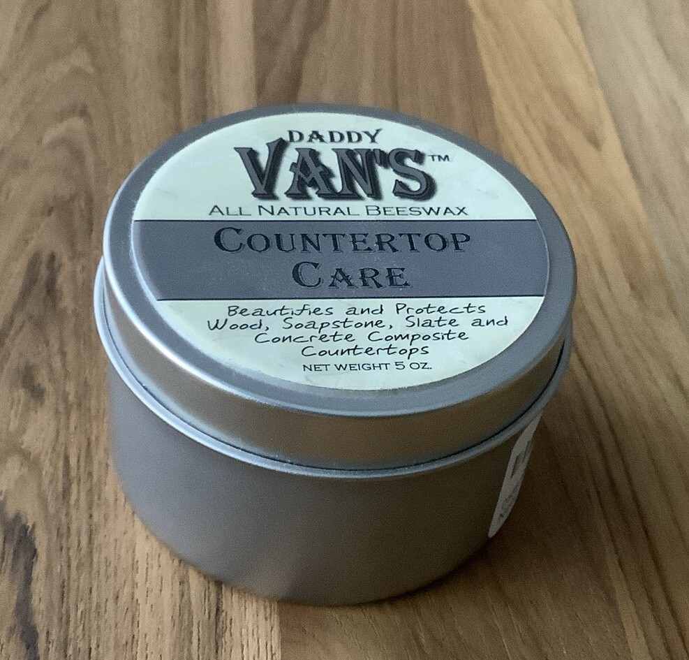 Daddy Van’s 5 oz All Natural Beeswax Countertop Care Soapstone, Slate, Concrete