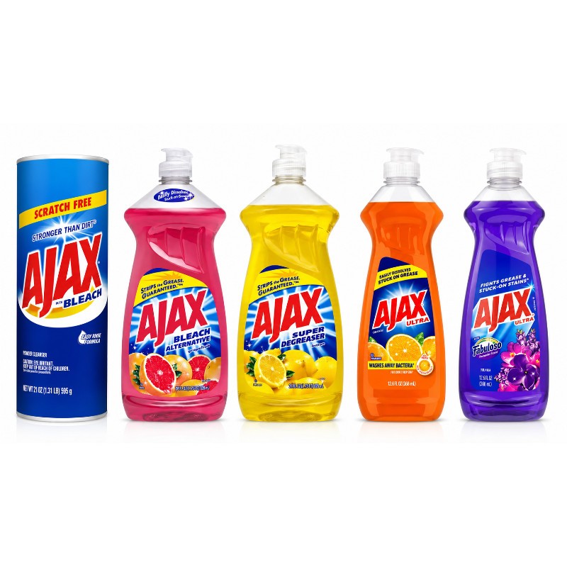 3x Ajax Cleanser With Bleach Powder Scratch Free Household Cleaning Supply 21oz