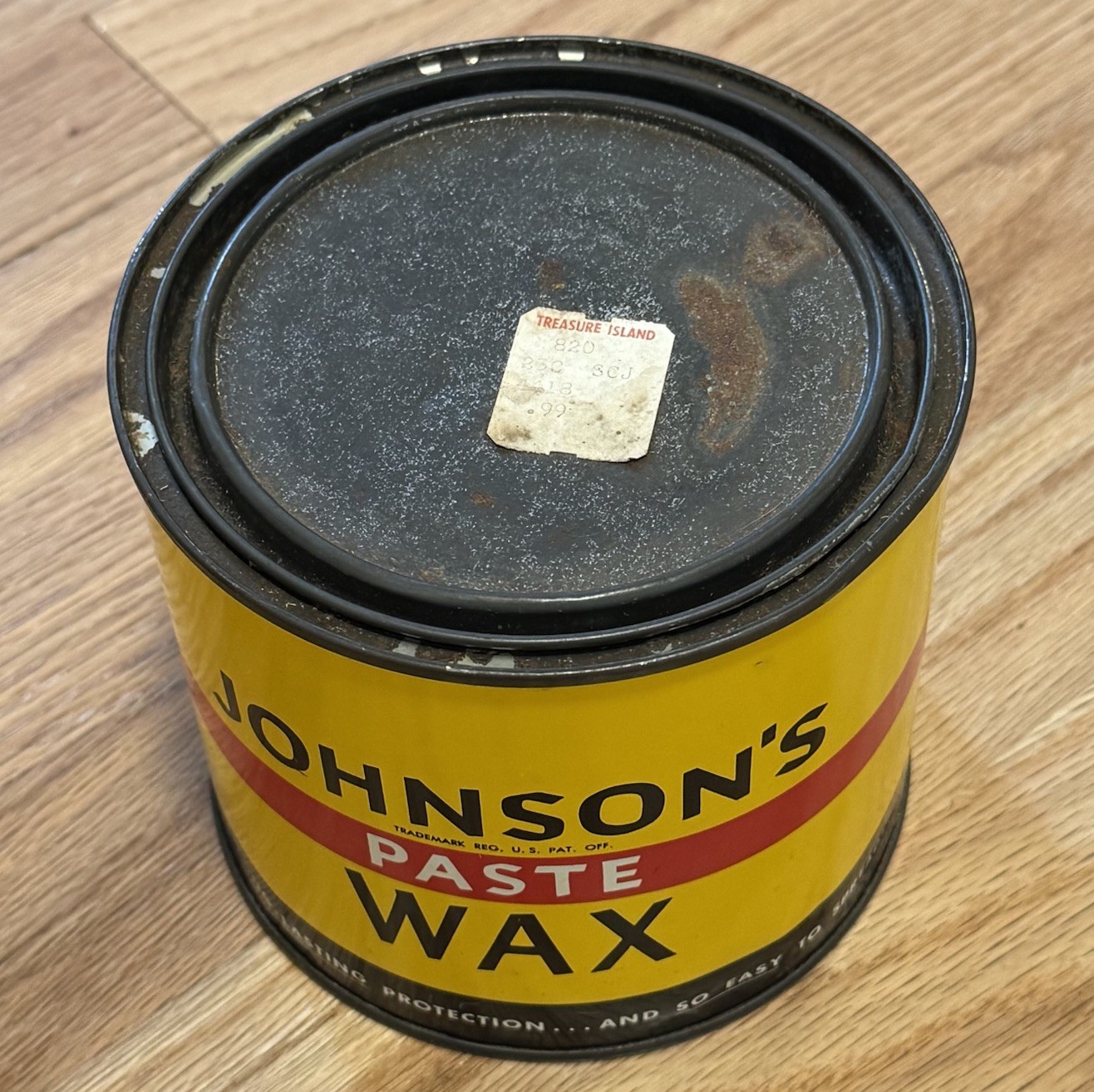 SC Johnson’s Paste Wax 2 lb Tin – Vintage Original Early Formula – 75+% Full!