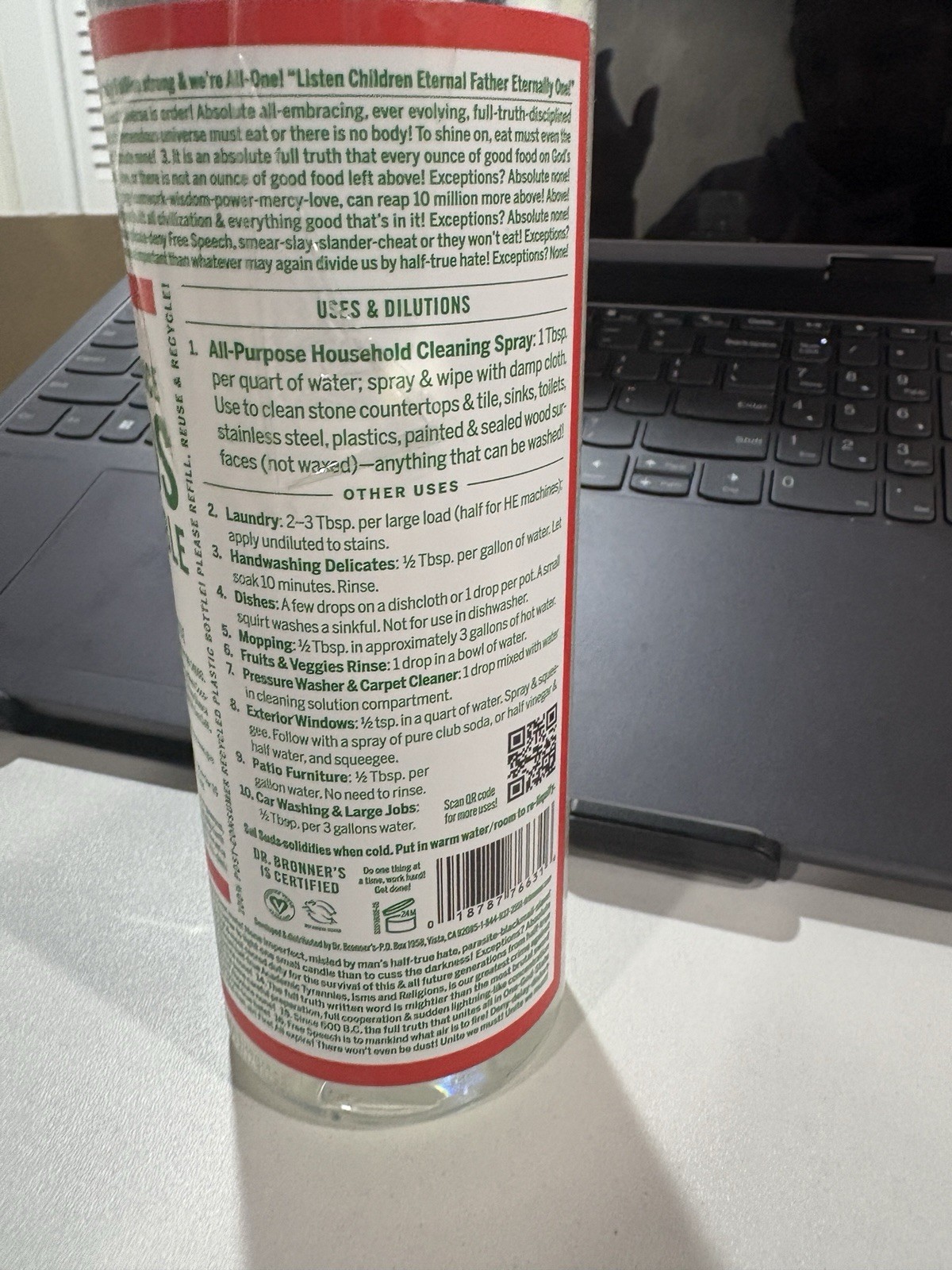 Dr. Bronner’s Sal Suds Biodegradable Cleanser 16 fl oz Pack of 1 Free Shipping