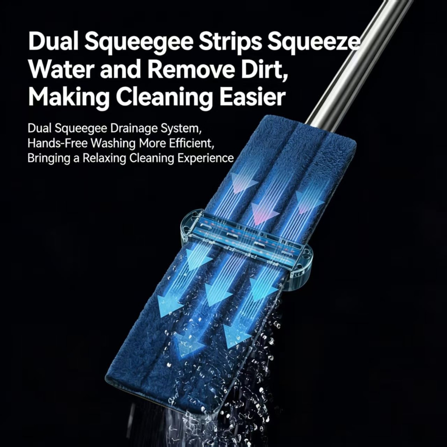 Wet Dry Flat Microfiber Mop for Hardwood Floors, 6 Washable Pads Included, 36…