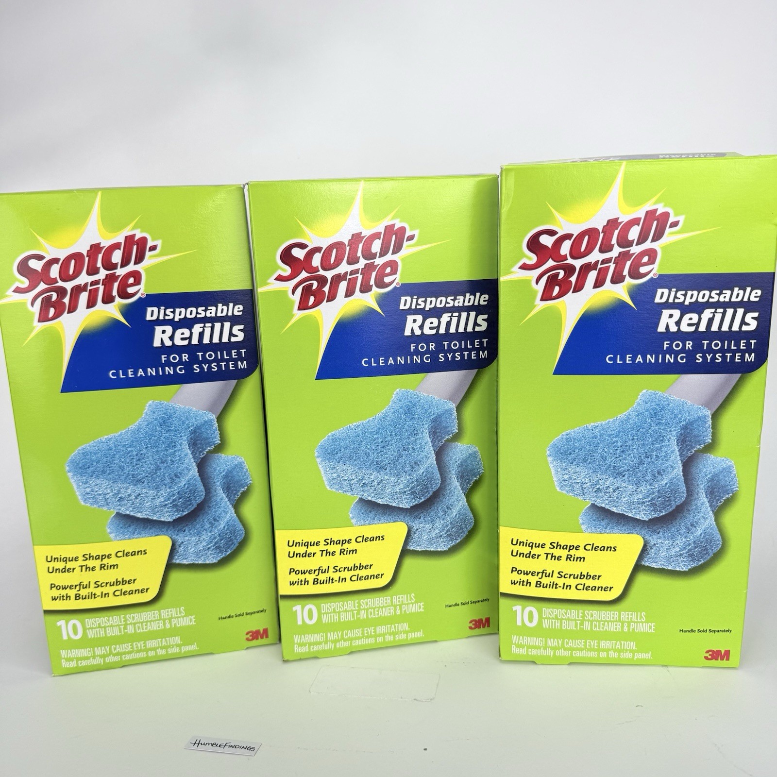 Scotch Brite Scrubber Handle & 30 Disposable Refill Pads Toilet Cleaning Refills