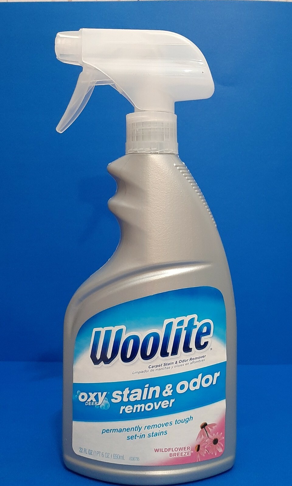 Woolite Oxy Deep Stain & Odor Remover Carpet Cleaner~ Wildflower Breeze ~22 oz.