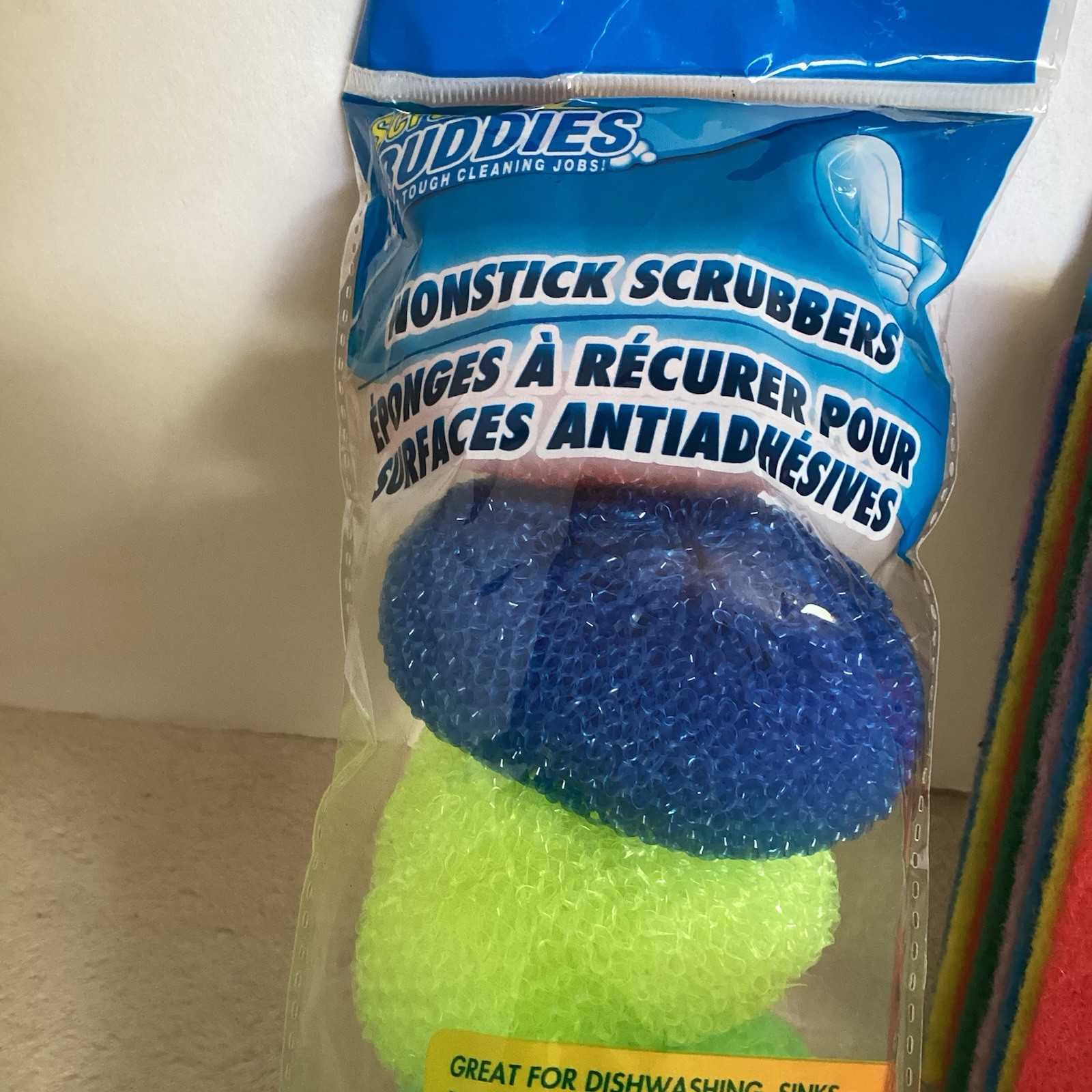 SCRUB BUDDIES Pack of 9 Scouring Pads 4×6”& 7 Scrub Buddies Non Stick Scrubbers