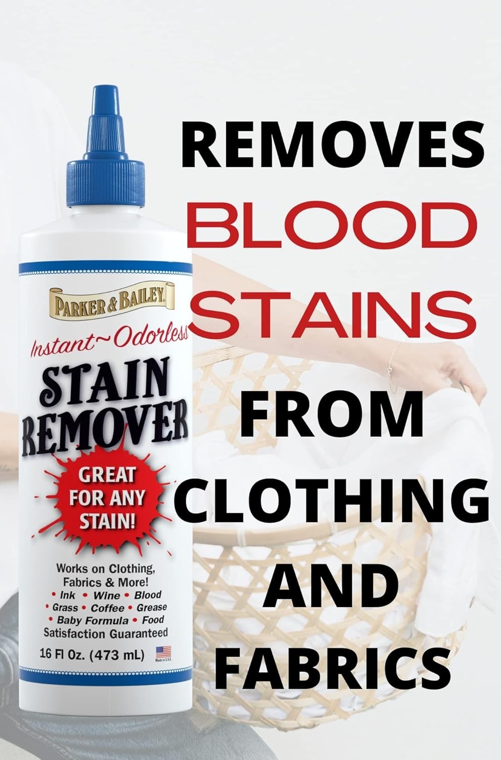 Parker and Bailey Stain Remover – 16oz Odorless Formula for Carpet & Furniture