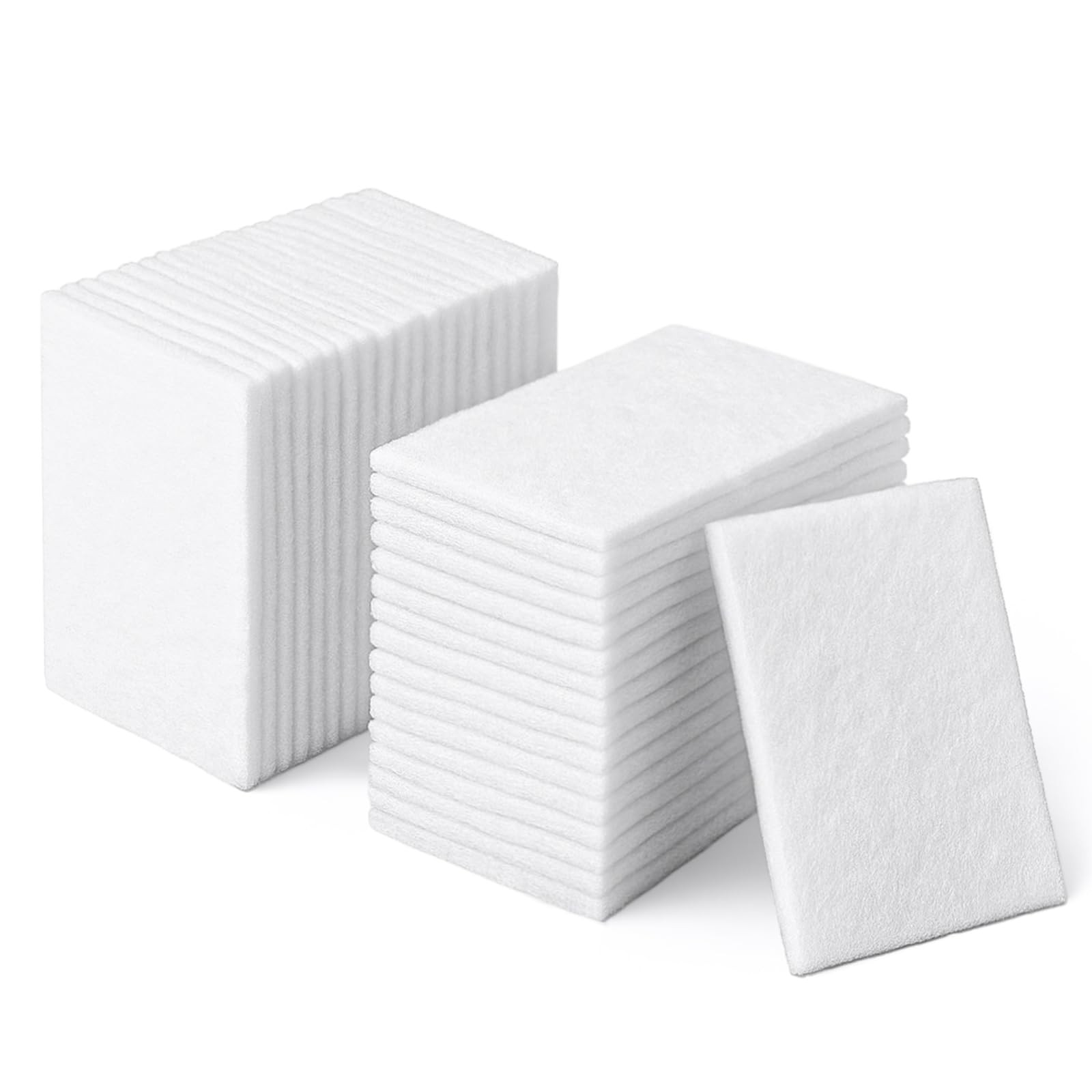 40 PCS White Non Woven Pads, Light Duty Scouring Pad, Abrasive Surface Scrubb…