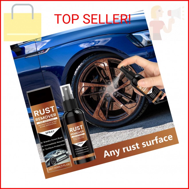 HONGYUNDA 2pcs Nexa Rust Remover Spray, 2025 Upgrade Rust Remover for Metal, Car
