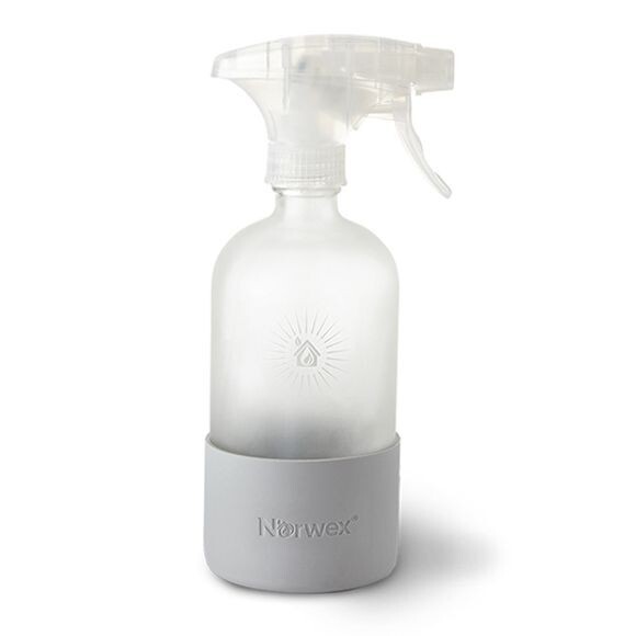 Norwex Forever Bottle Glass Sprayer w/Silicone Sleeve – White