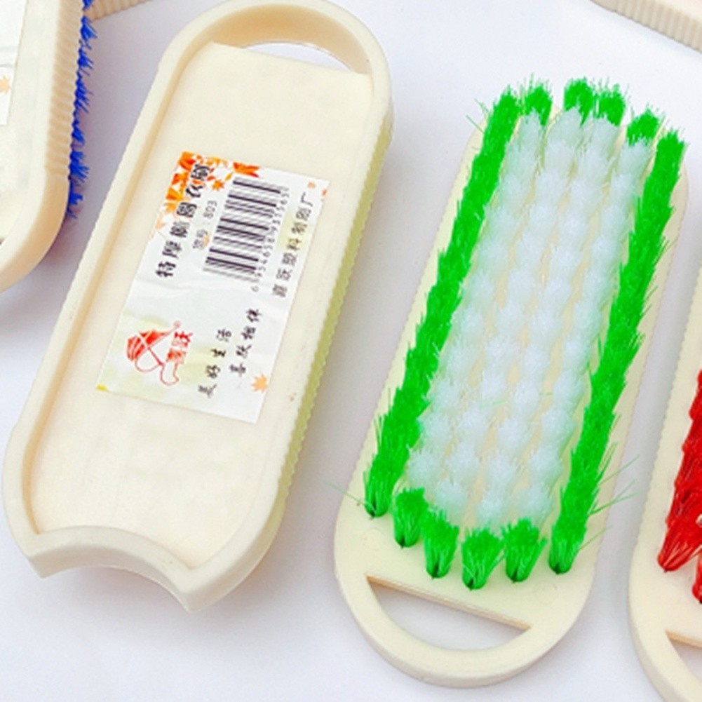 Plastic Stiff Bristle Brush for Shoes Laundry Cups Crevices Compact 14.5cm