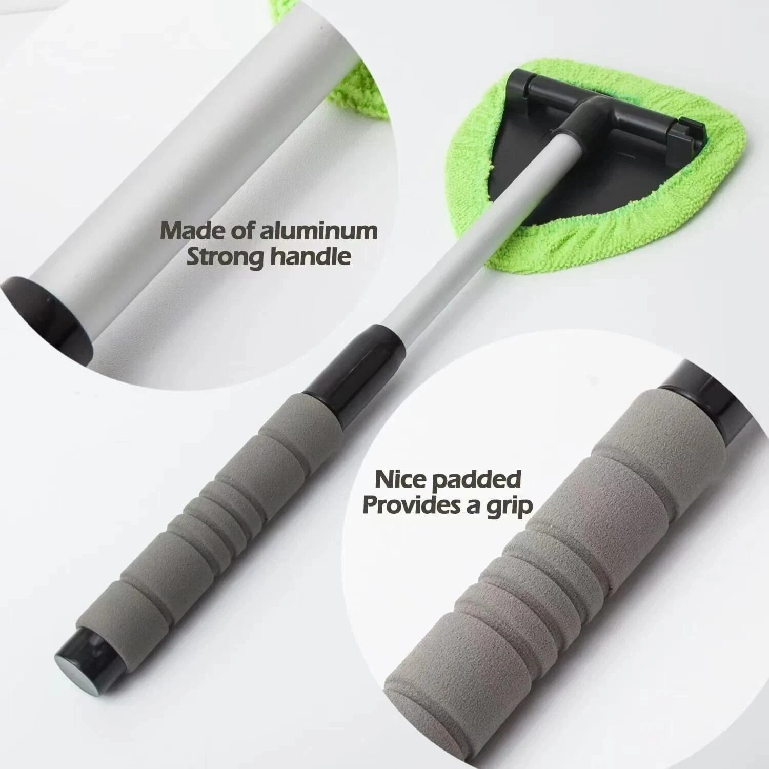 Windshield Cleaning Tool Kit Car Window Glass Wiper Cleaner Brush Pad Extendable