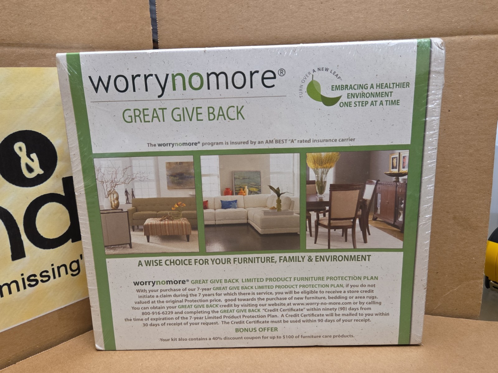 Worrynomore Worry No More Leather Microfiber Wood Furniture Care Cleaner Kit New