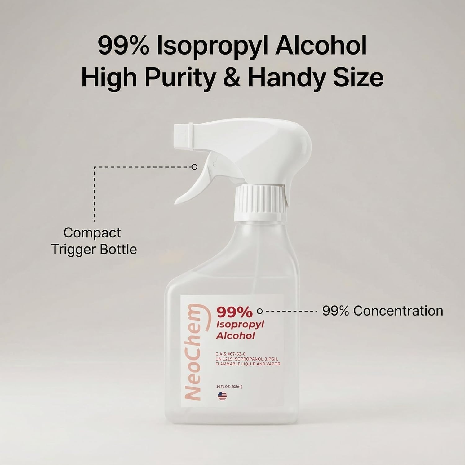 99% Isopropyl Alcohol Spray for Surface Cleaning – USP Grade -10 fl oz