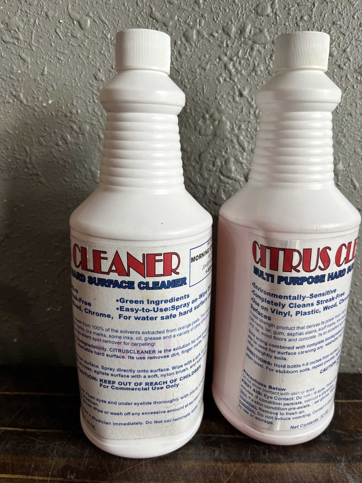 Citrus Clean Multi-Purpose Hard Surface Cleaner 32oz Streak-Free 2-Pack