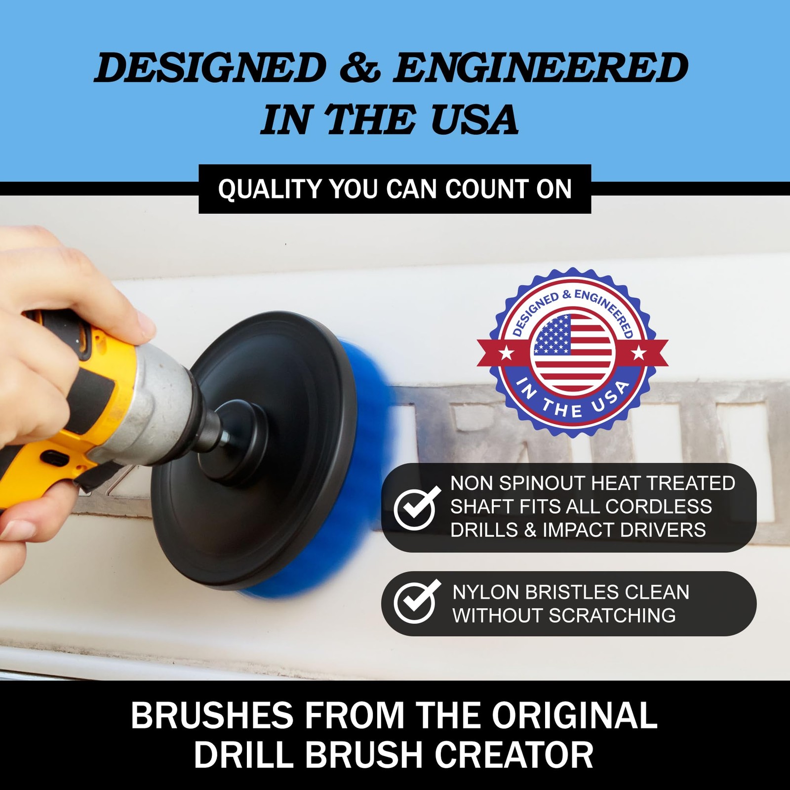 Boat – Kayak Cleaning Kit – Boat Cleaning Brush Kit – Scrub Brush Attachment …