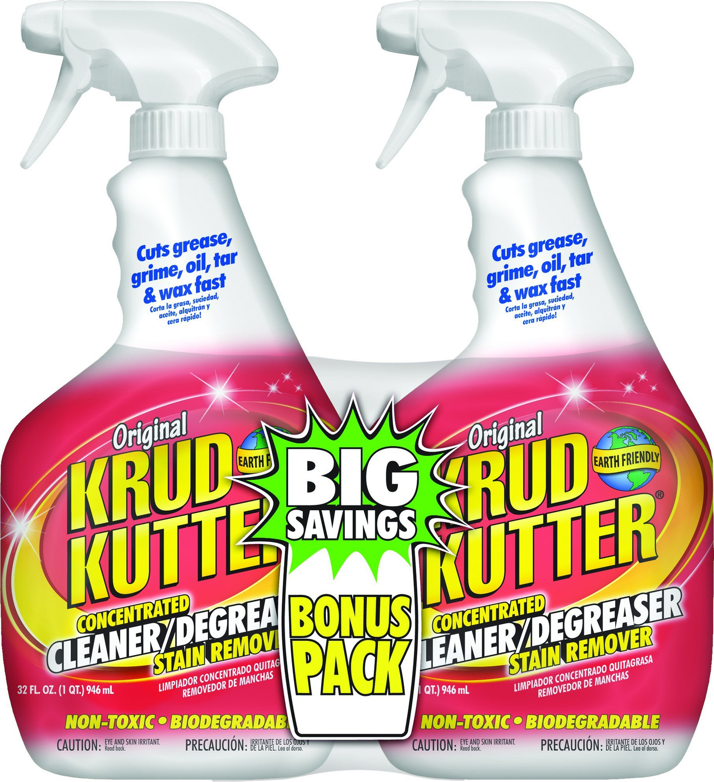 Krud Kutter 32 Oz Cleaner Degreaser Bonus Pack 2 Non Toxic Trigger Spray