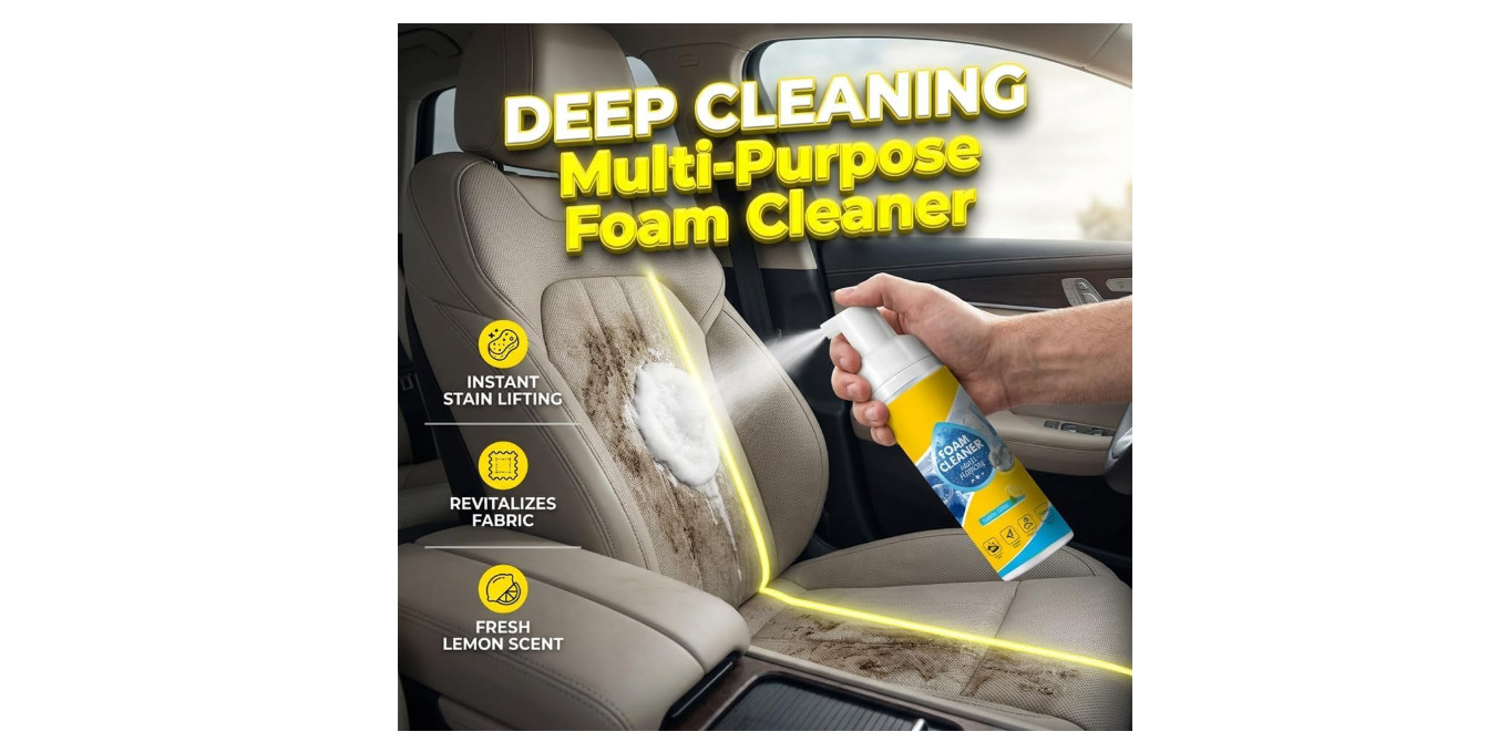 4-in-1 Multi-Enzyme Foam Cleaner, Deep Cleaning Spray for Car Kitchen Bathroom..