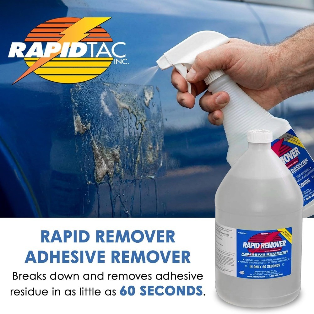 Rapid Adhesive Remover 1 Gallon Removes Vinyl Wraps Decals Graphics Stripes