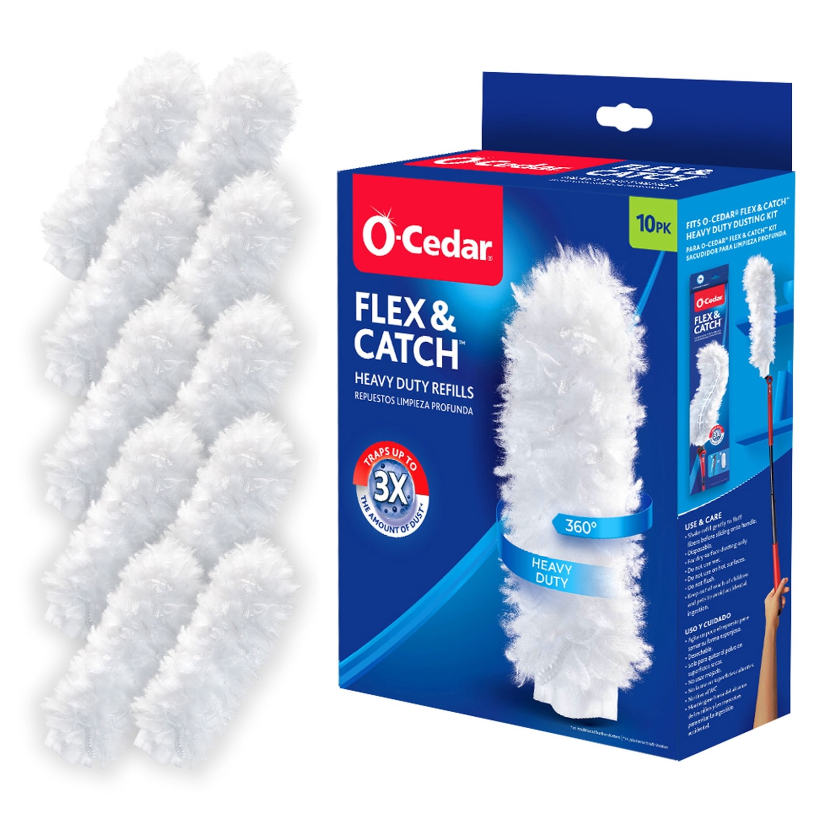 new O-Cedar Flex & Catch™ Heavy Duty Dusting Refills, 10 Count