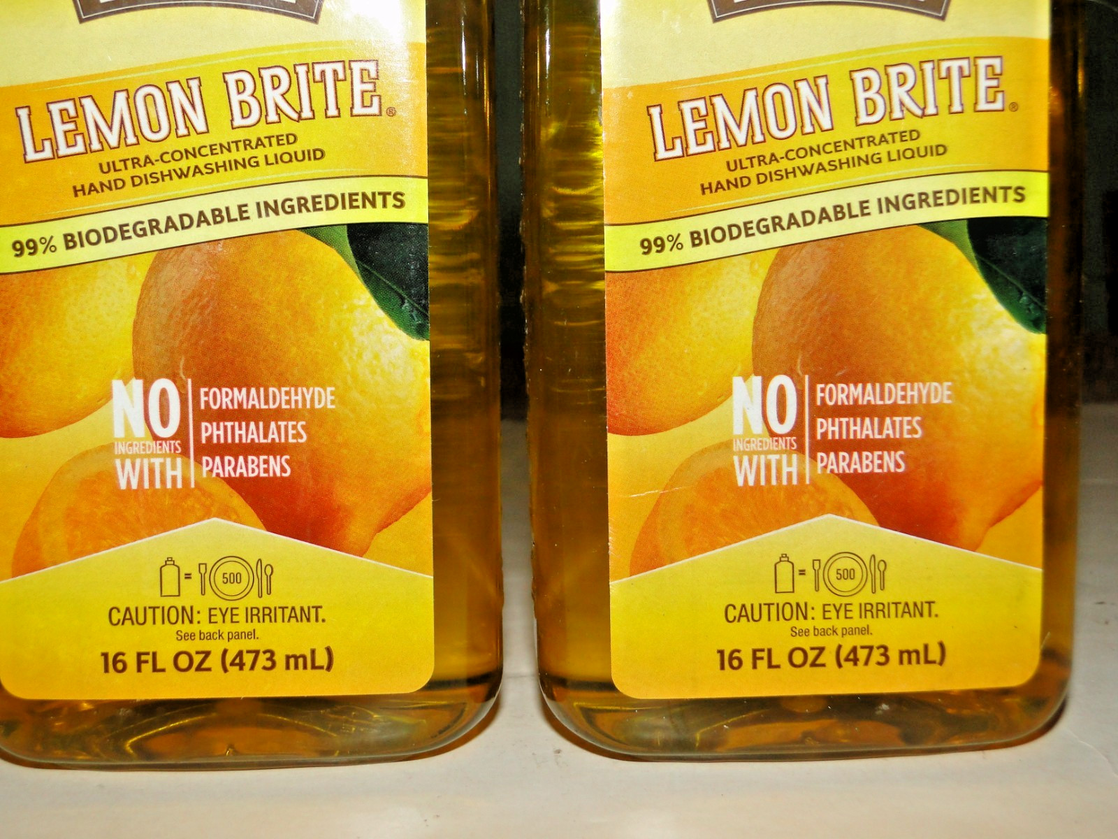 2 MELALEUCA LEMON BRITE CONCENTRATED DISHWASHING LIQUID 16 OZ EACH