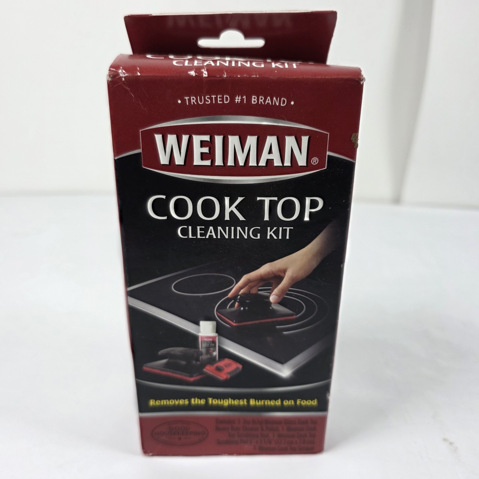 WEIMAN Glass Stove Cook Top Complete CLEANING KIT Scrubber & Scraper Included