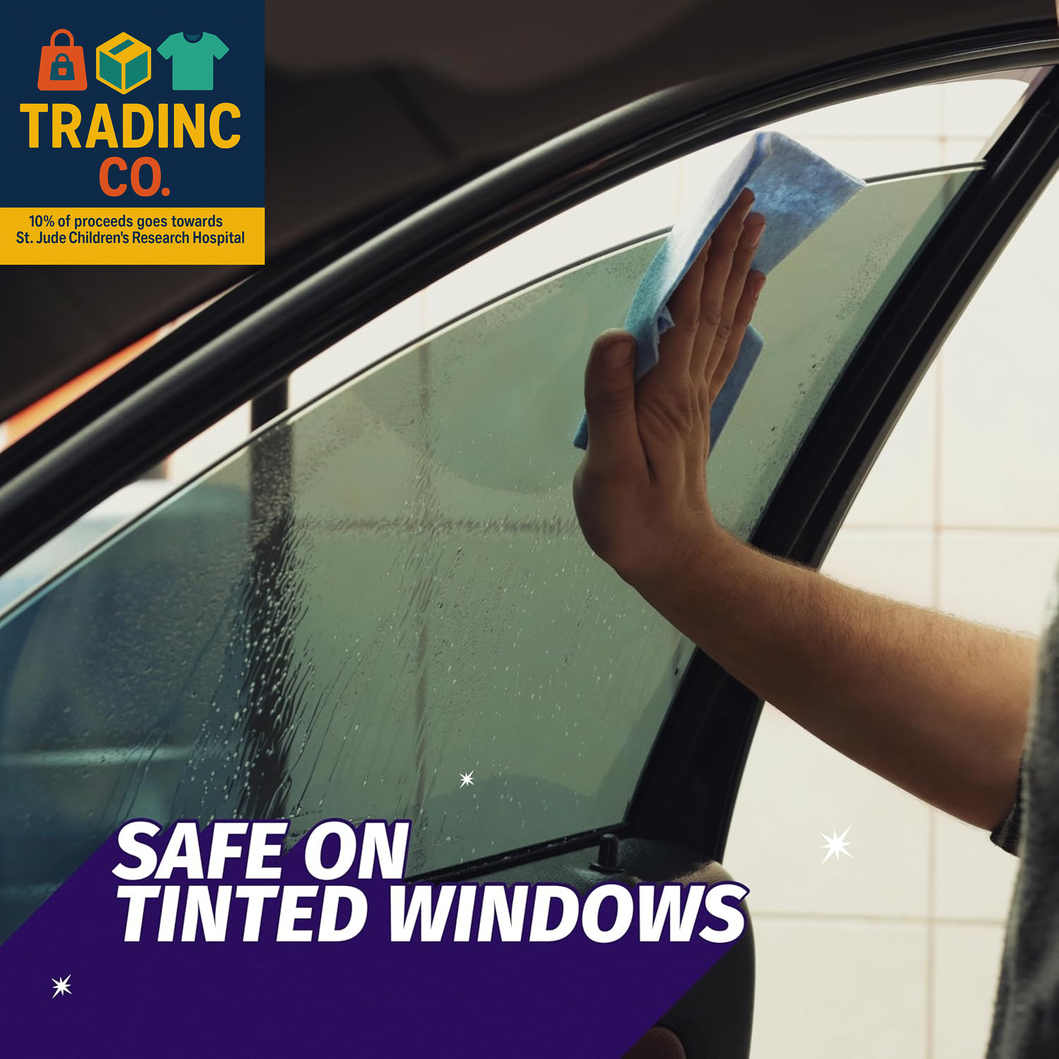 Automotive Car Window and Glass Cleaner, Streak-Free Shine for Car Glass Exterio