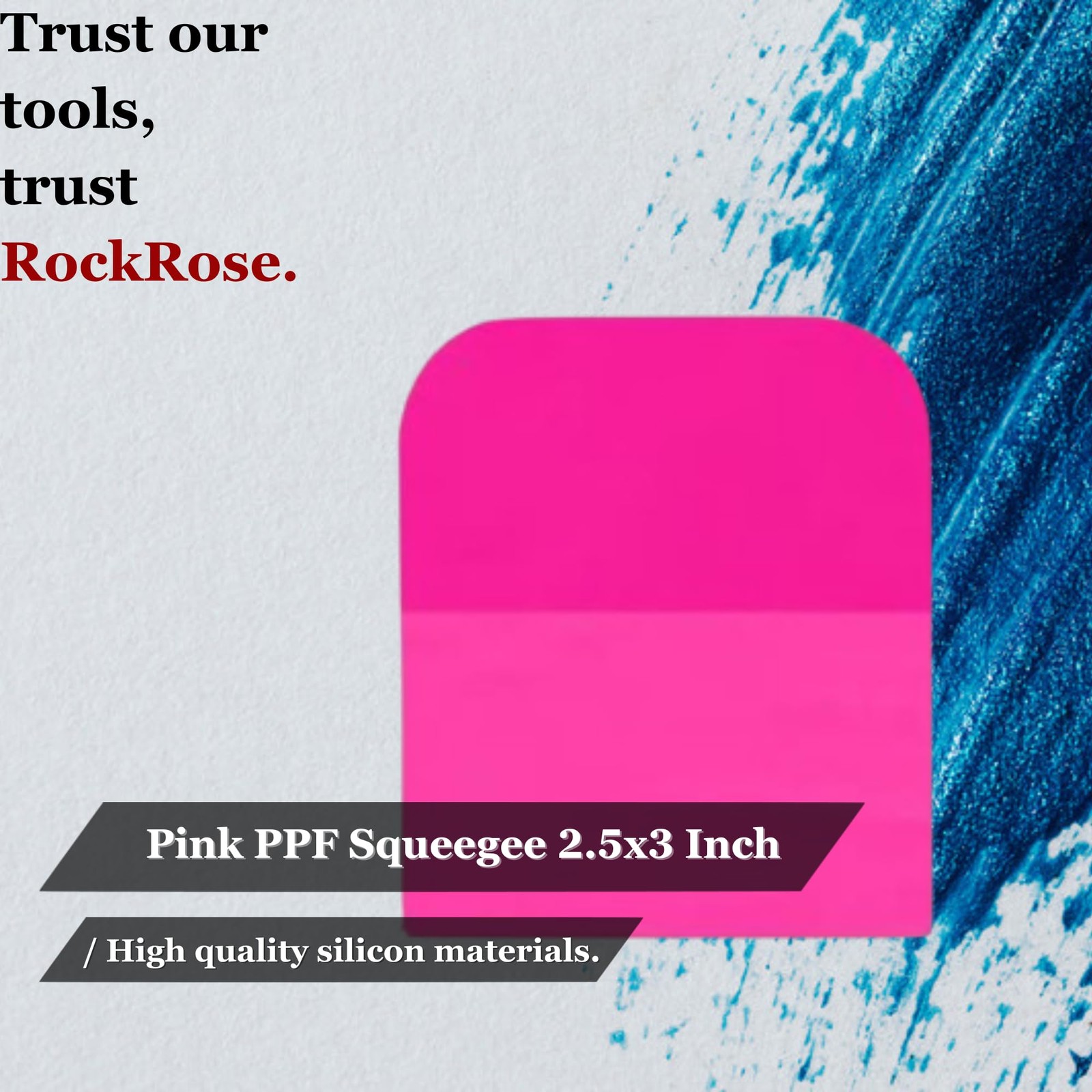RockRose Pink PPF Squeegee Angled – 2.5 x 3 inches : Film Application Tool fo…