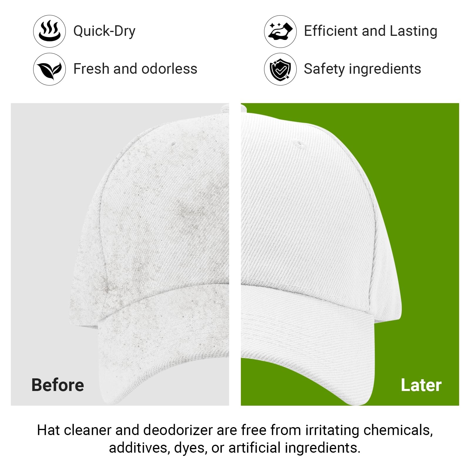 4-in-1 Hat Cleaning Kit – Quick-Drying Solution for Baseball, Cowboy, Felt Caps