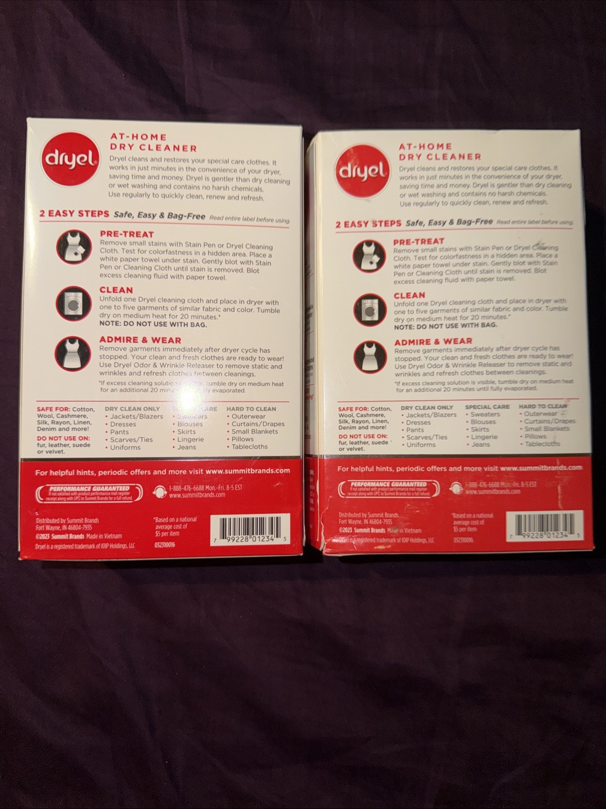 2 pack Dryel At Home Dry Cleaner Starter Kit with 6 Cleaning Cloths, Fresh Scent