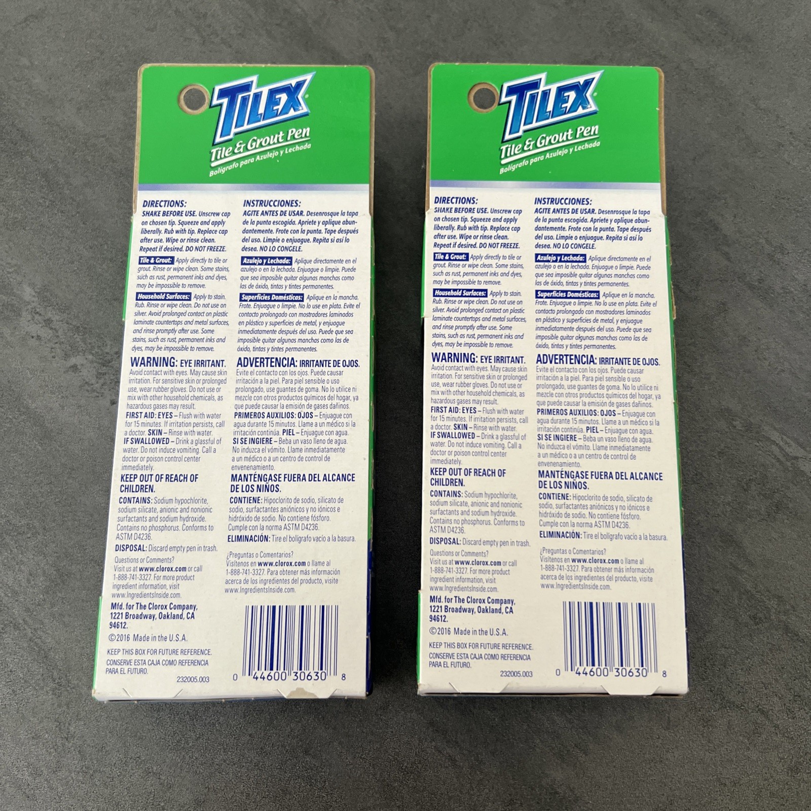 TILEX Tile & Grout Pen Removes Stains DISCONTINUED 2 oz Clorox Cleaning Lot Of 2