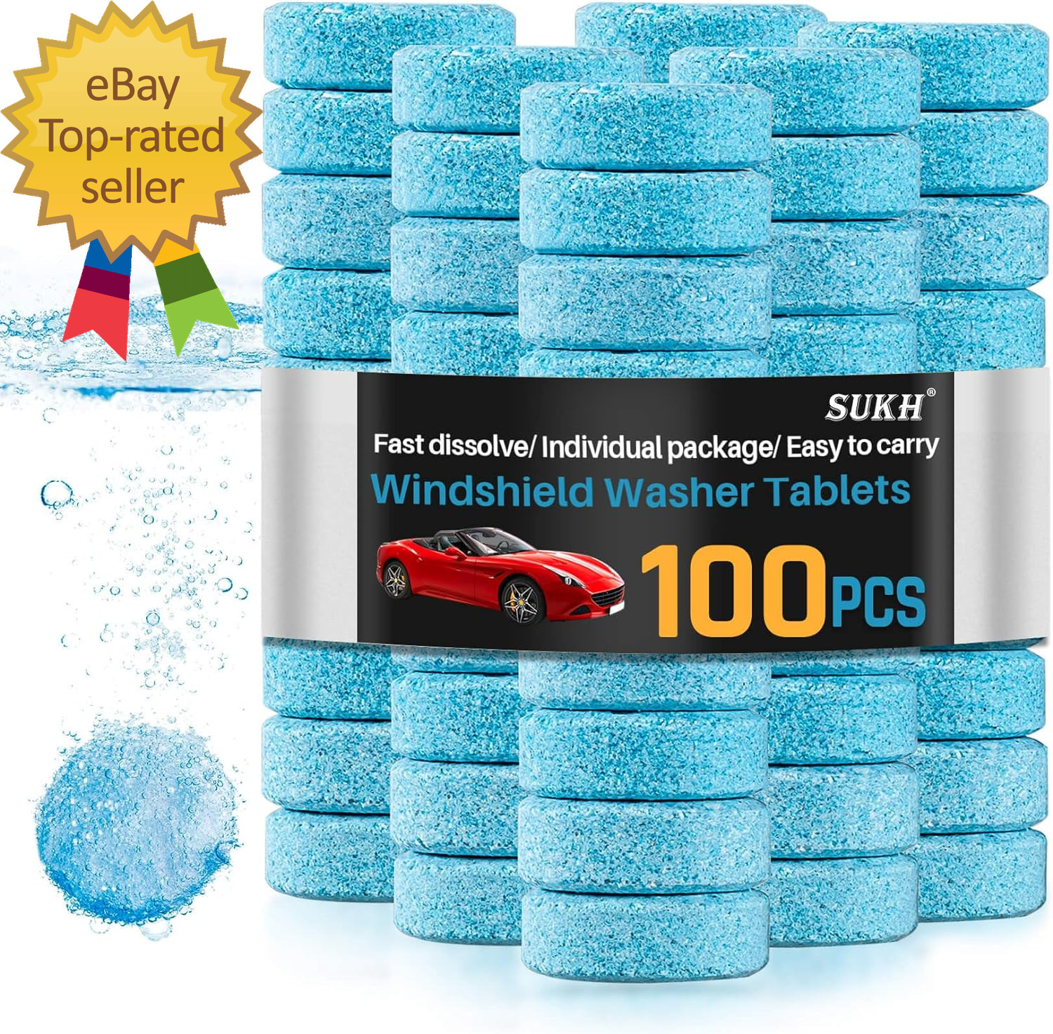 Car Windshield Washer Tablets – Washer Fluid Tablets Glass Cleaner Concentrate