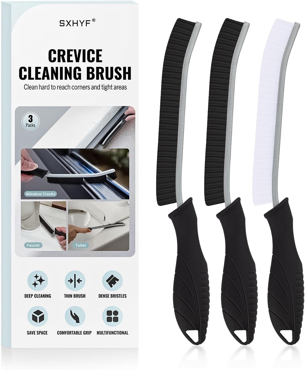 SXhyf Crevice Cleaning Brush – Grout Scrub Brush, House Cleaning Supplies, Gap C