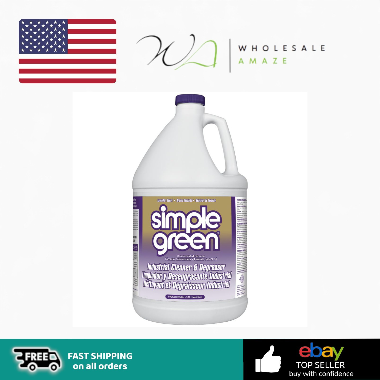Simple Green Industrial Cleaner and Degreaser Lavender Scent 1 Gal