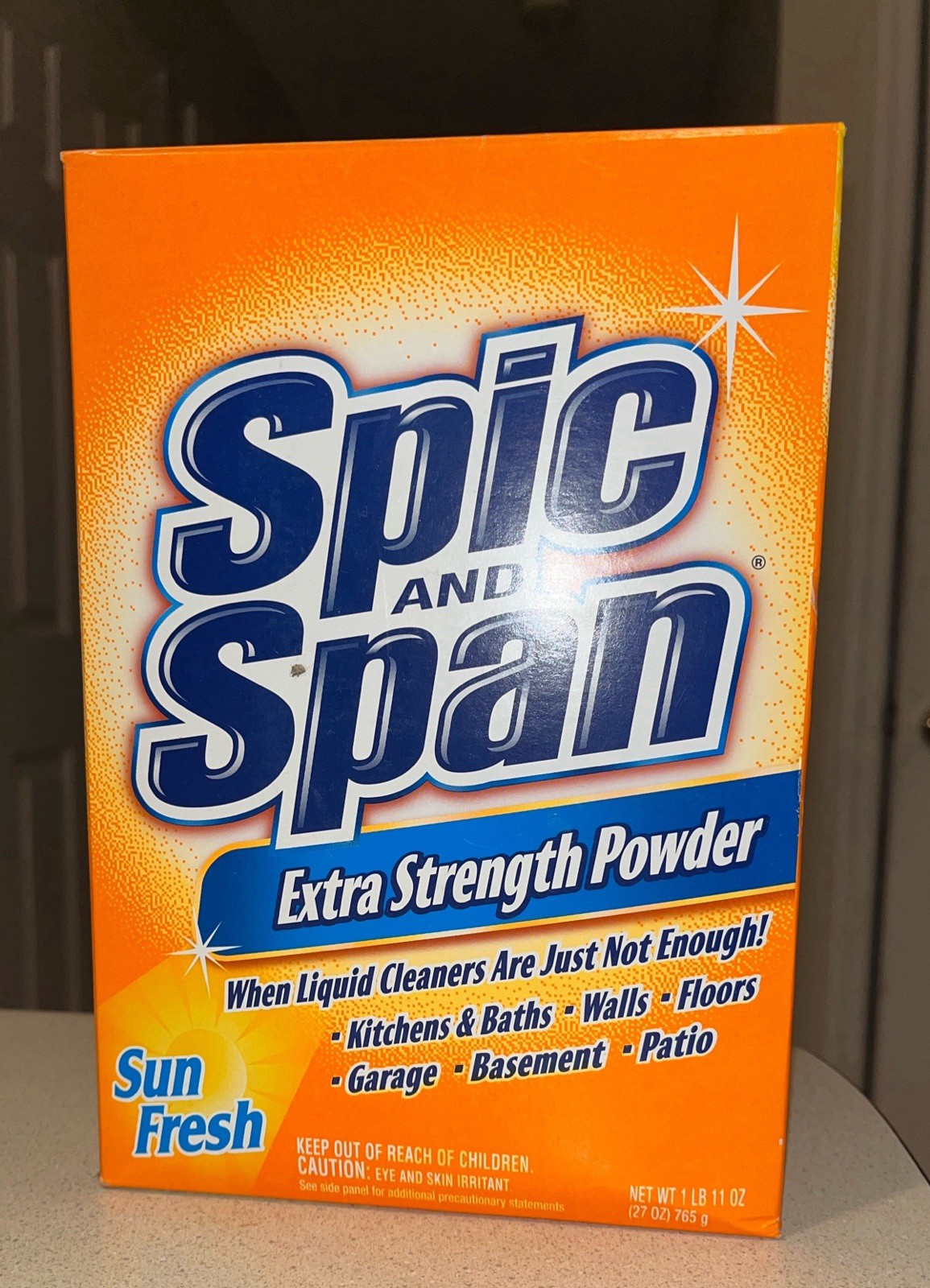 Spic and Span Extra Strength Powder All Purpose 27oz Box Heavy Duty Sun Fresh