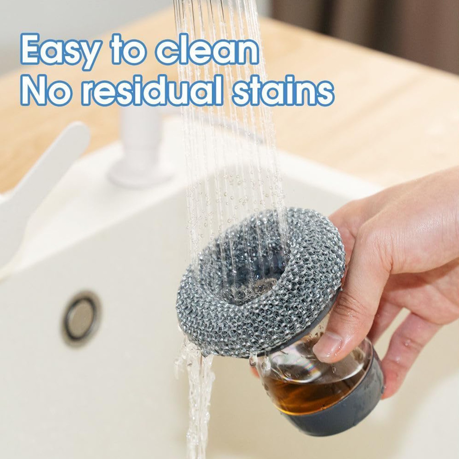 2 Kitchen Cleaning Brush Soap Dispensing Palm Tools Dishwashing Pot Pan Scrubber