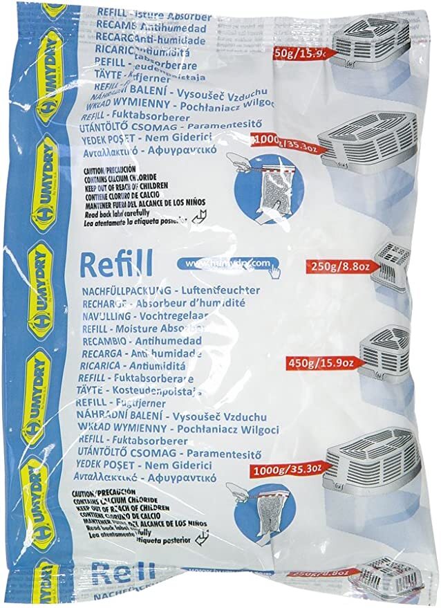 Humydry Moisture Absorber Refills Premium 450 – 3 Refills (15.9oz/450g EACH)