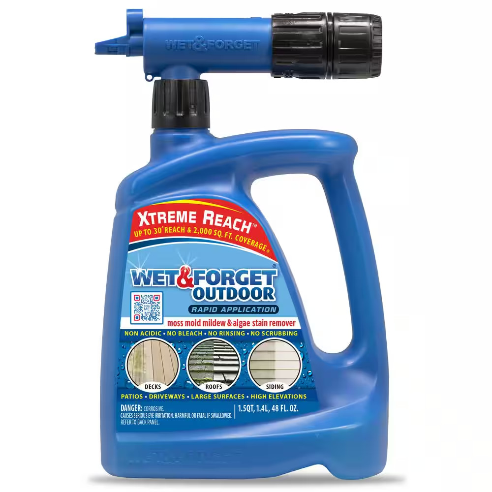 48 Oz. Outdoor Moss Mold Mildew and Algae Stain Remover with Rapid Application H