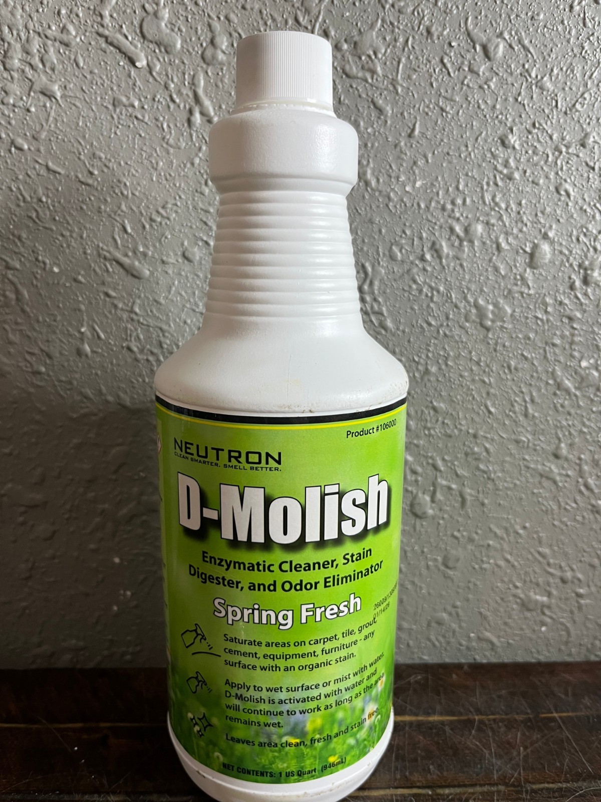Neutron D Molish Enzymatic Cleaner Stain Digester & Odor Eliminator Spring Fresh