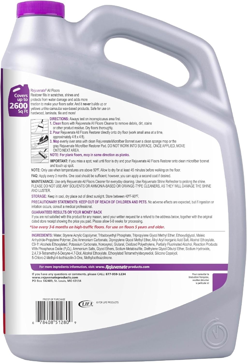 Rejuvenate All Floors Restorer Fills Scratches Shines & Protects