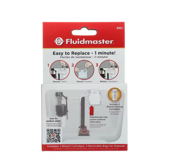 Fluidmaster 8302P8 Flush ‘n Sparkle Automatic Toilet Bowl Cleaning System 2-Pack